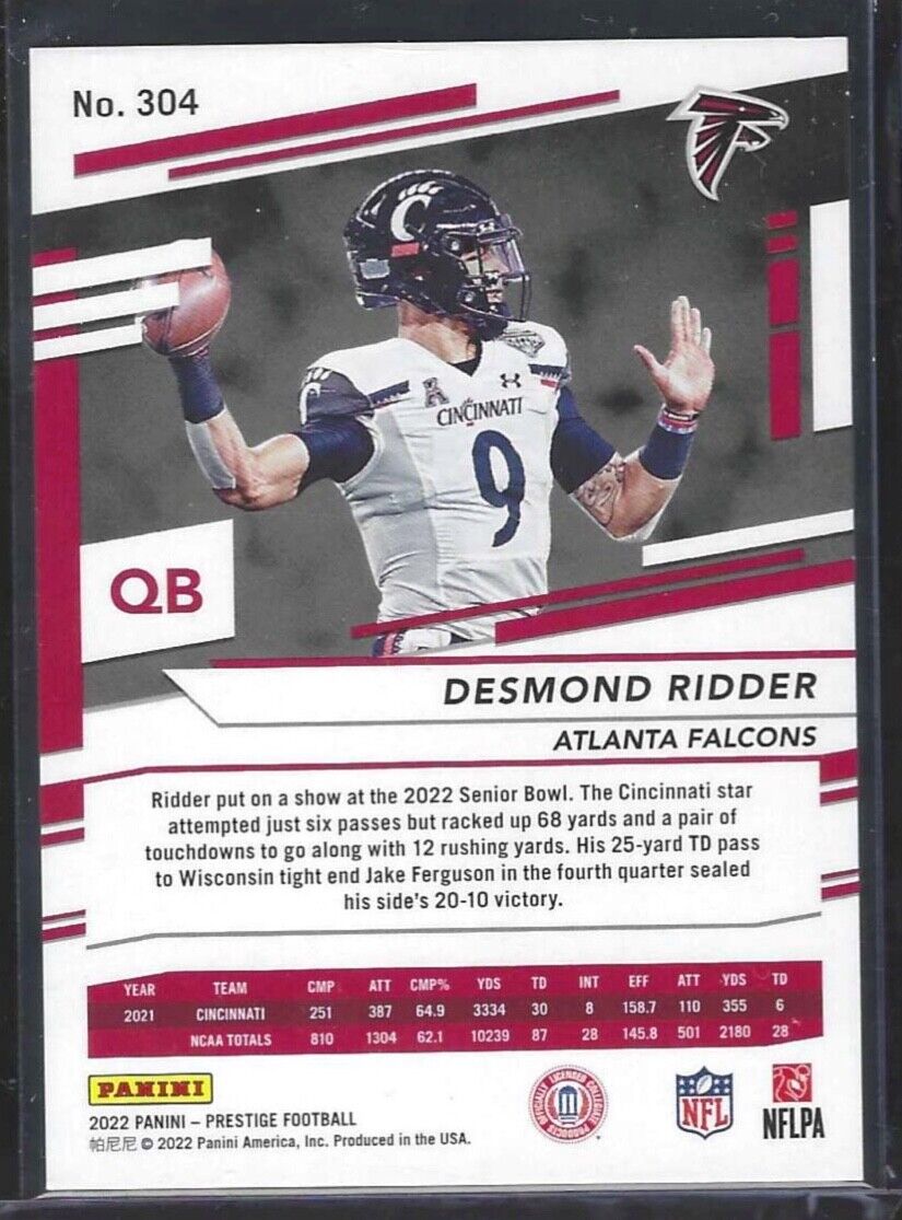 DESMOND RIDDER 2022 PANINI PRESTIGE YELLOW GOLD FOIL XTRA POINTS RC #D 71/99