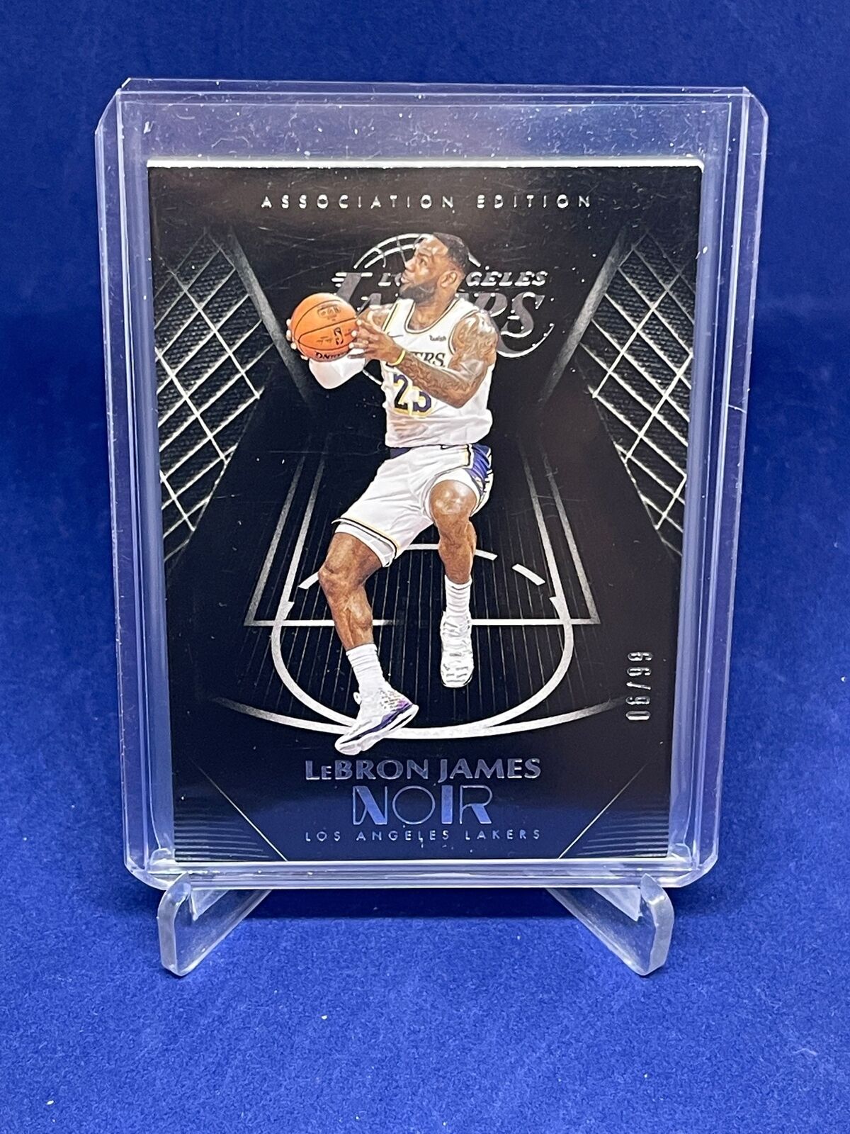 1/1 LEBRON JAMES 2019-20 PANINI NOIR ASSOCIATION EDITION #D 6/99 HIS JERSEY #6 !
