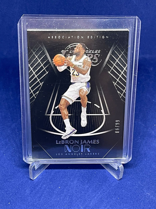 1/1 LEBRON JAMES 2019-20 PANINI NOIR ASSOCIATION EDITION #D 6/99 HIS JERSEY #6 !