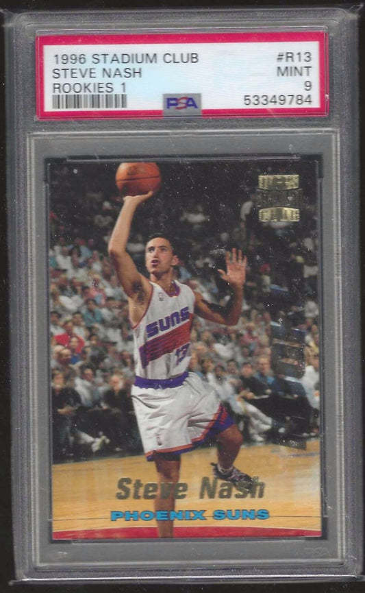 STEVE NASH 1996 STADIUM CLUB ROOKIES ONE RC PSA 9 MINT