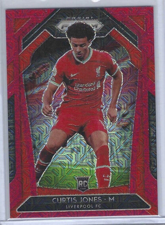 CURTIS JONES 2020-21 PANINI PRIZM EPL RED MOJO PRIZM ROOKIE RC #D 120/135