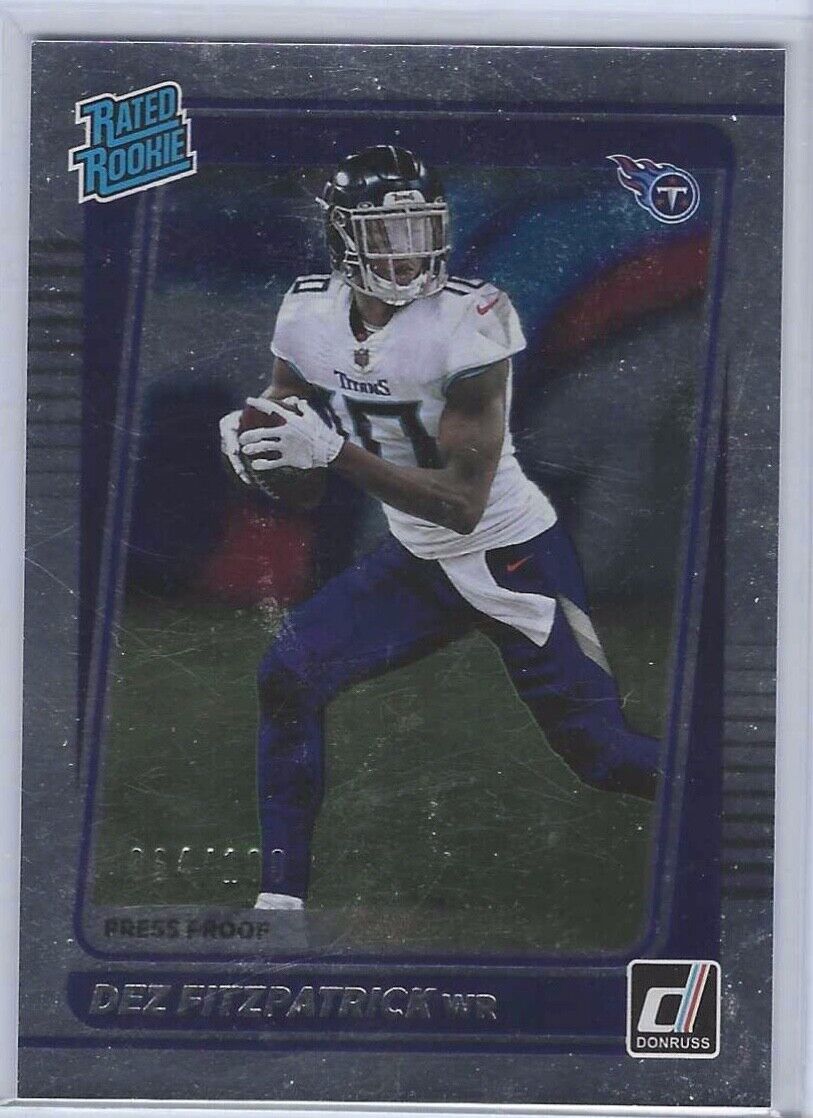 DEZ FITZPATRICK 2021 DONRUSS SILVER PRESS PROOF RATED ROOKIE RC #D 64/100