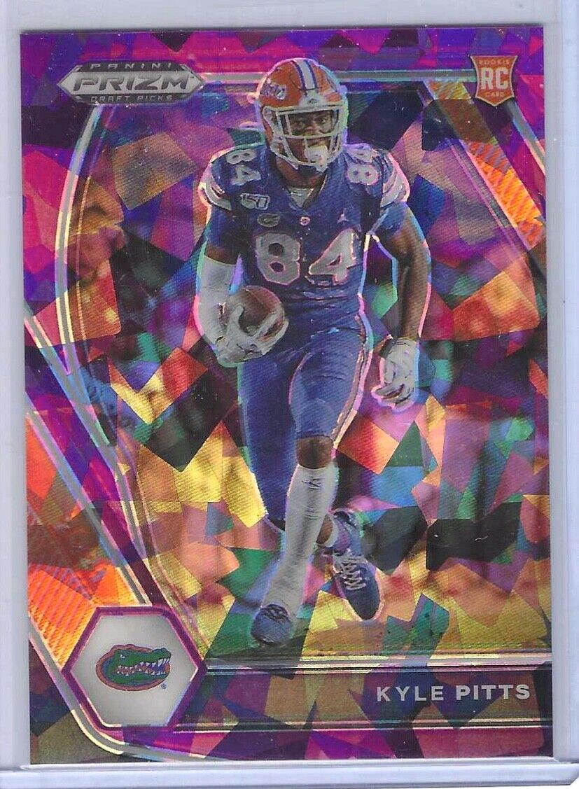 KYLE PITTS 2021 PANINI PRIZM DRAFT PICKS PURPLE CRACKED ICE ROOKIE RC #D 085/149