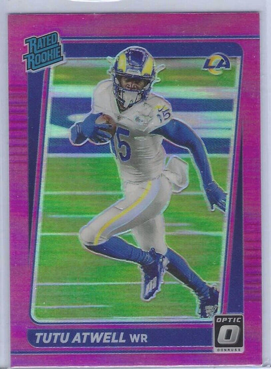 TUTU ATWELL 2021 DONRUSS OPTIC PREVIEW PINK PRIZM RATED ROOKIE RC #P-272