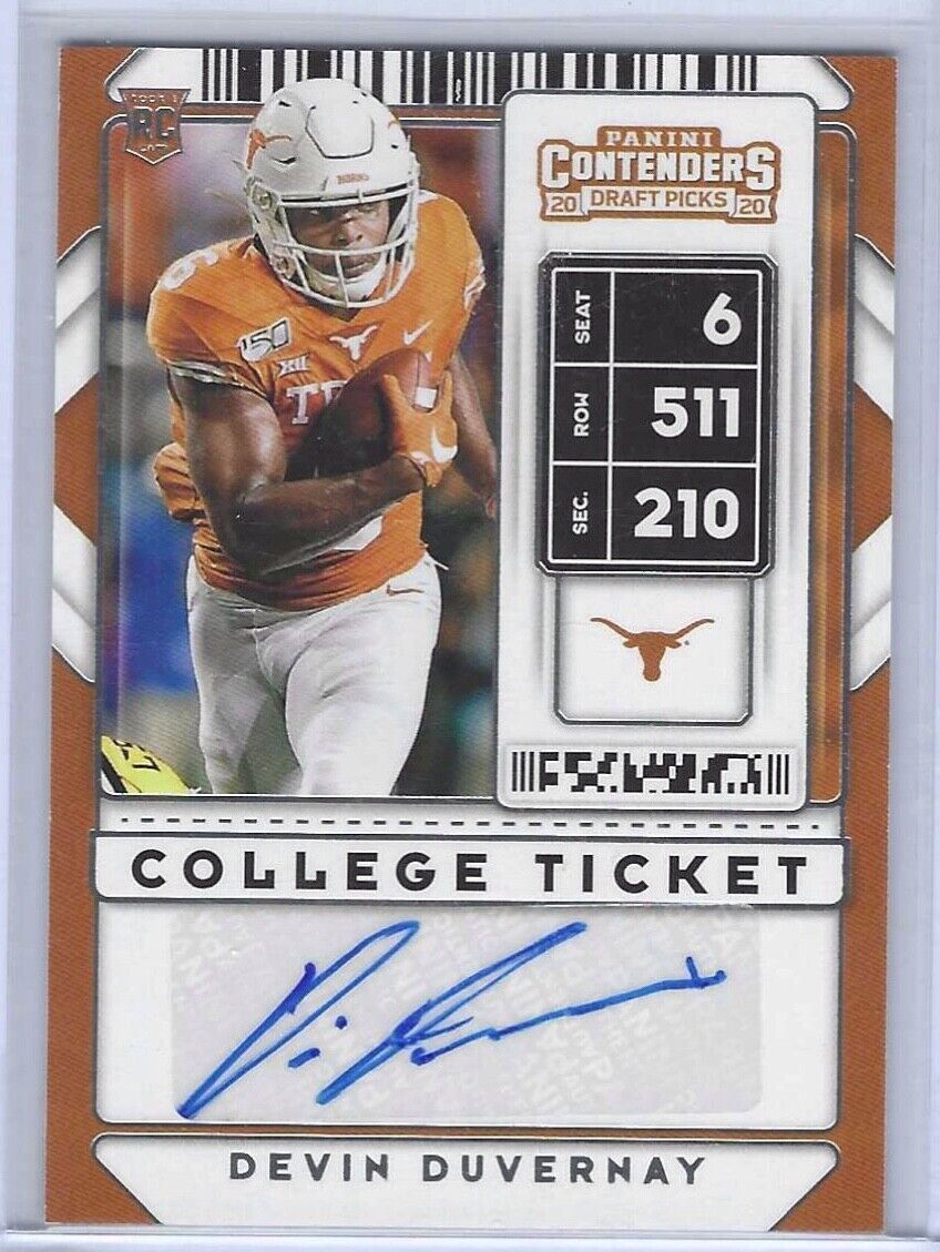 DEVIN DUVERNAY 2020 CONTENDERS DRAFT PICKS COLLEGE TICKET AUTO RC #222