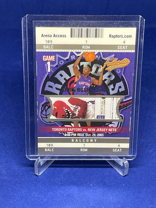 CHRIS BOSH 2003-04 FLEER SHOWCASE ROOKIE AUTHENTIX TICKET RC #D 124/250