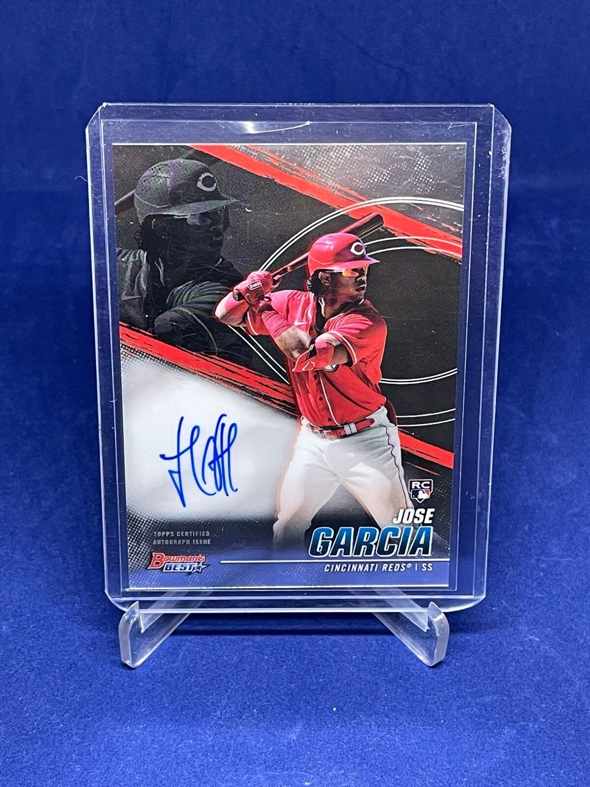 JOSE GARCIA 2021 BOWMANS BEST ON CARD ROOKIE AUTO RC