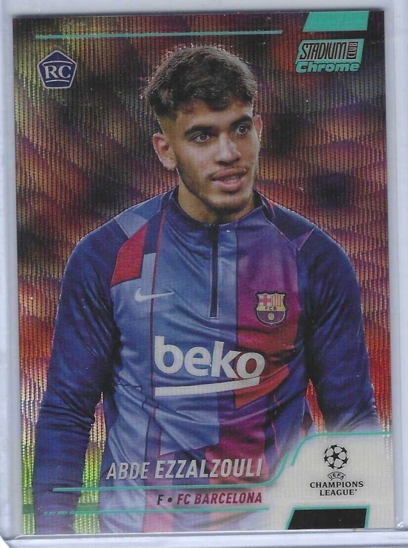 ABDE EZZALZOULI 2021-22 TOPPS STADIUM CLUB CHROME AQUA WAVE REFRACTOR RC #D /250