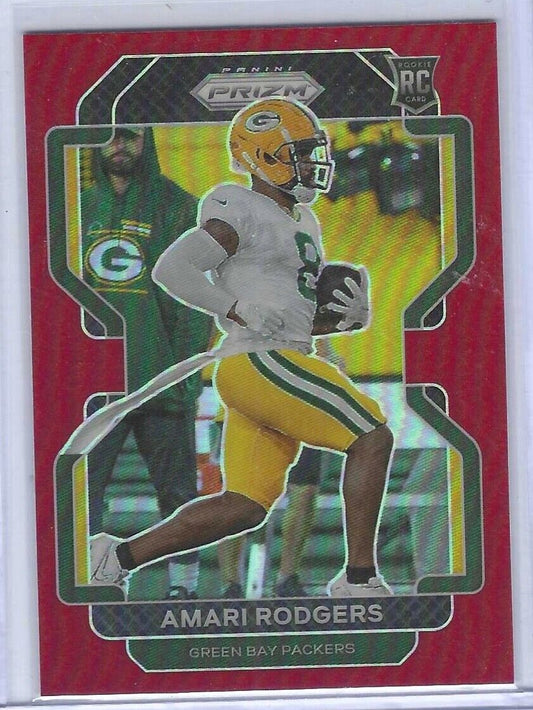 AMARI RODGERS 2021 PANINI PRIZM RED PRIZM SSP ROOKIE RC /7 OR /8 SUPER RARE #405