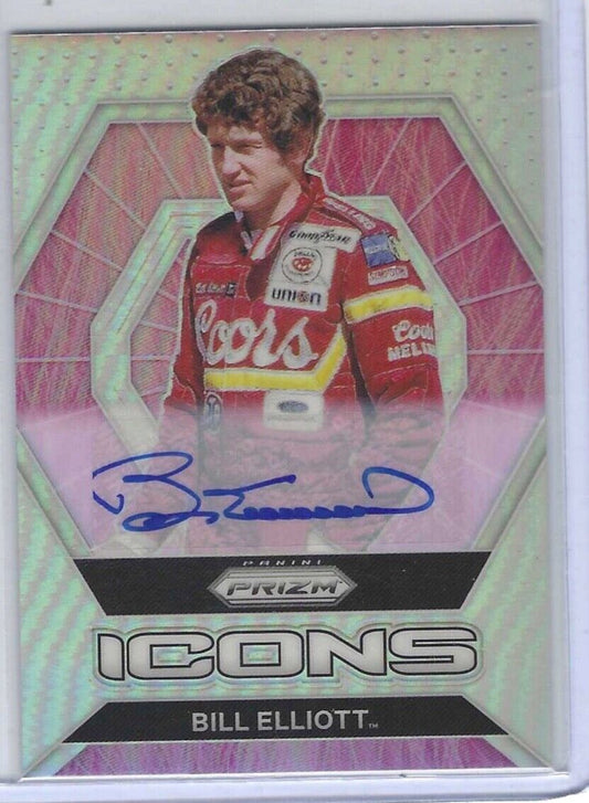 BILL ELLIOTT 2022 PANINI PRIZM SILVER PRIZM ICONS AUTO #87