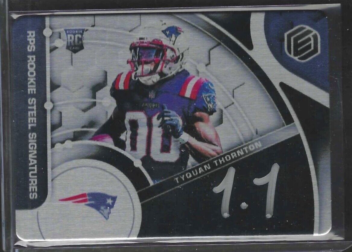 TYQUAN THORNTON 2022 PANINI ELEMENTS ROOKIE STEEL ON CARD AUTO RC #D 58/199