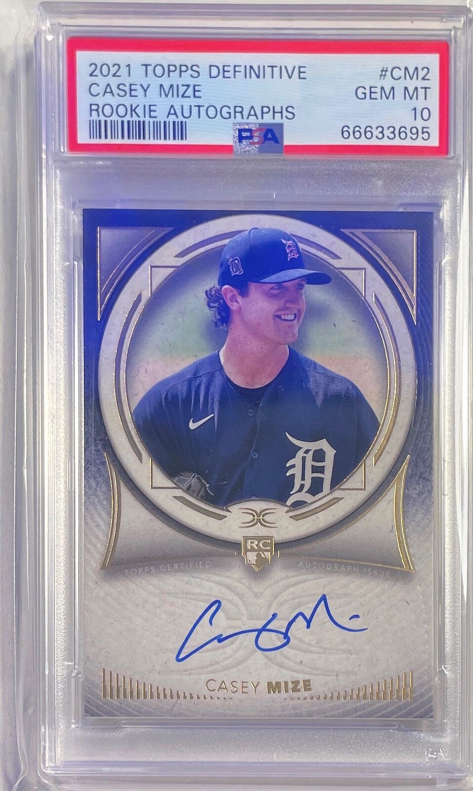 CASEY MIZE 2021 TOPPS DEFINITIVE AUTO ROOKIE RC #D 15/50 PSA 10 GEM MINT POP 1/1