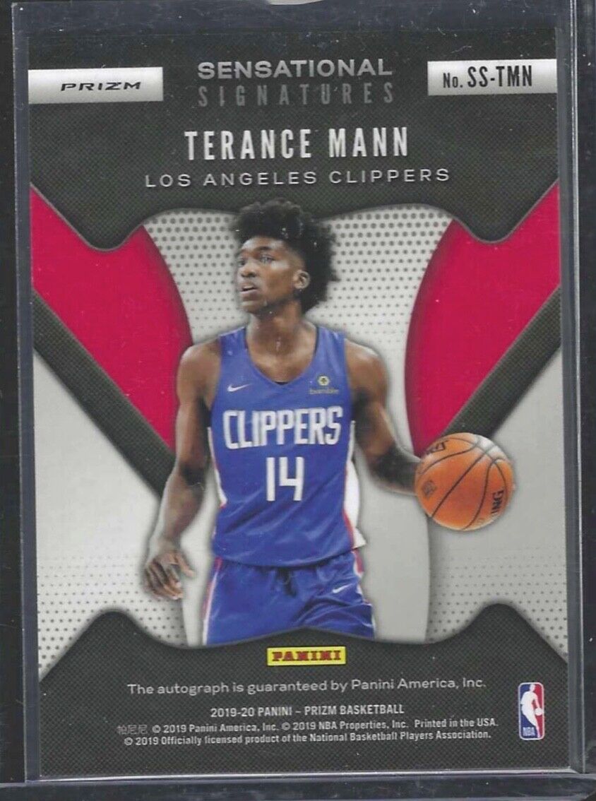 TERRANCE MANN 2019-20 PANINI PRIZM BLUE SHIMMER PRIZM ROOKIE AUTO RC #SS-TMN