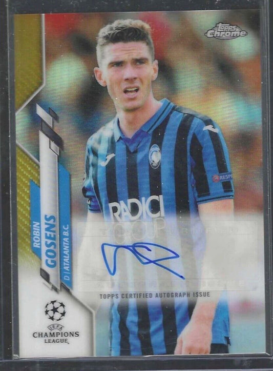 ROBIN GOSENS 2019-20 TOPPS CHROME UEFA GOLD REFRACTOR AUTO #D 25/50