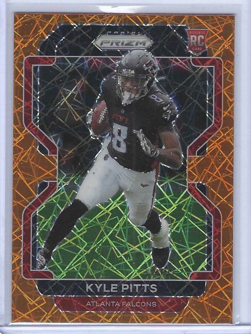 KYLE PITTS 2021 PANINI PRIZM ORANGE LAZER PRIZM ROOKIE RC #341