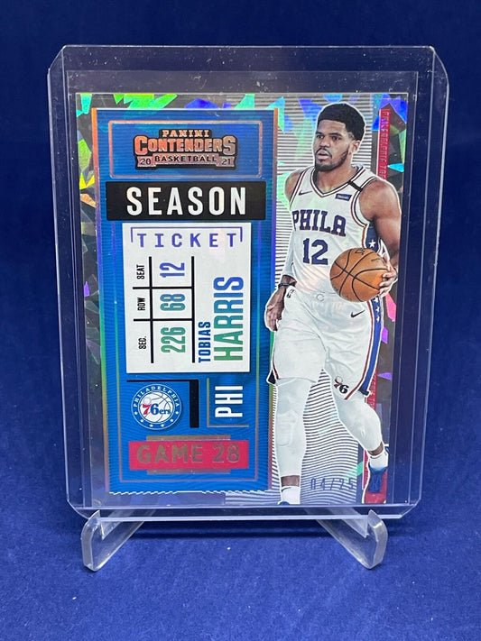 TOBIAS HARRIS 2020-21 PANINI CONTENDERS SEASON TICKET CRACKED ICE #D 4/25