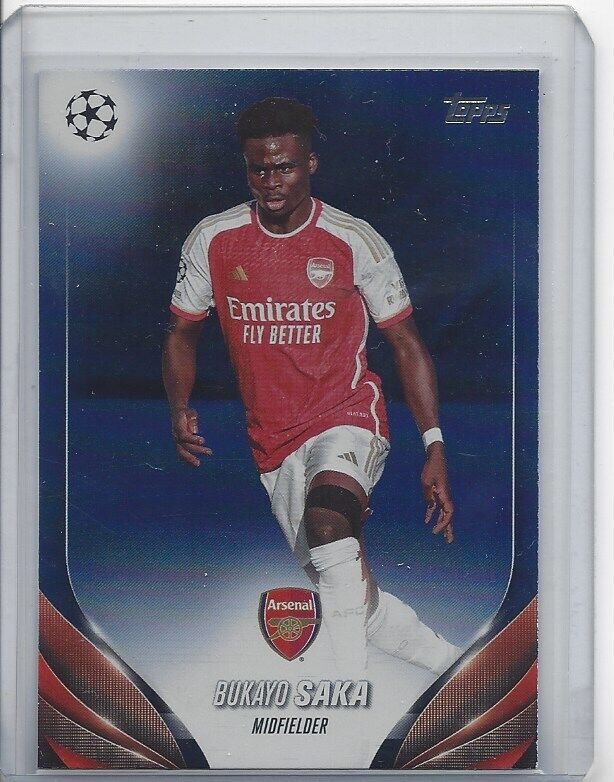 BUKAYO SAKA 2023-24 TOPPS CLUB COMPETITIONS BLUE FOIL #D 72/250
