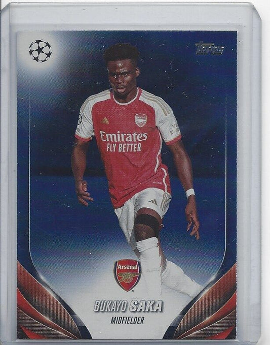 BUKAYO SAKA 2023-24 TOPPS CLUB COMPETITIONS BLUE FOIL #D 72/250