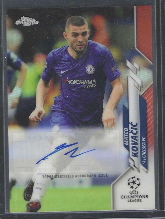 MATEO KOVACIC 2019-20 TOPPS CHROME UEFA ORANGE REFRACTOR AUTO #D 8/25 HIS JSY #8