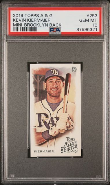 KEVIN KIERMAIER 2019 TOPPS ALLEN & GINTER MINI BROOKLYN BACK /25 PSA 10 POP 1/1
