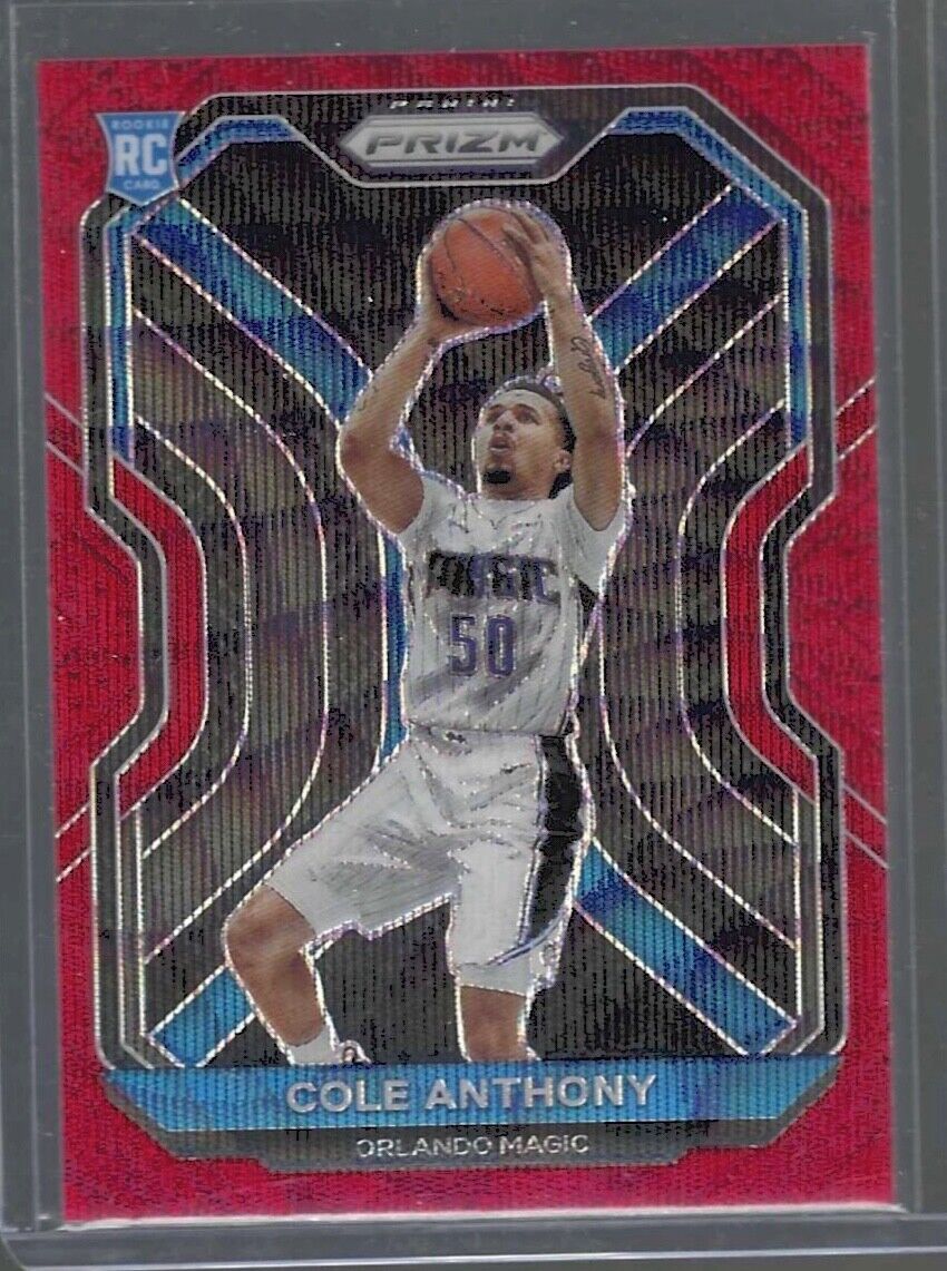COLE ANTHONY 2020-21 PANINI PRIZM RED RUBY WAVE PRIZMS ROOKIE RC #292