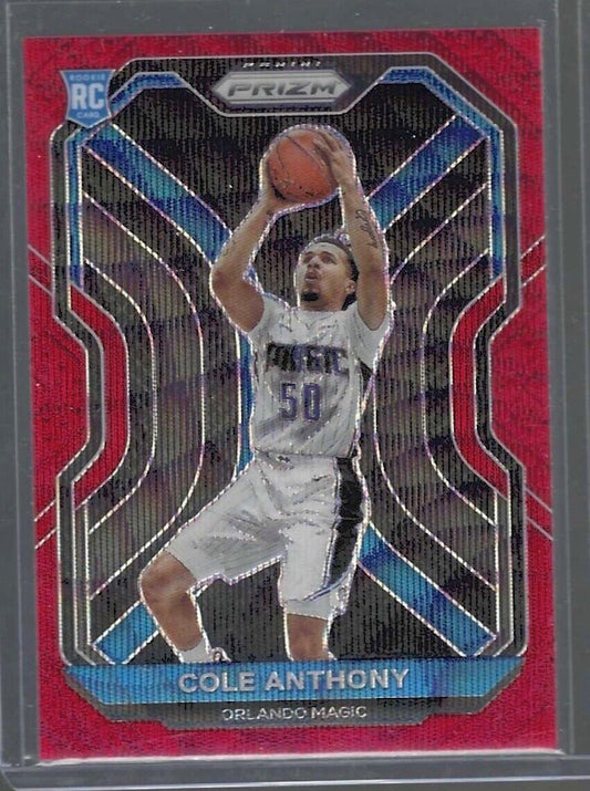COLE ANTHONY 2020-21 PANINI PRIZM RED RUBY WAVE PRIZMS ROOKIE RC #292
