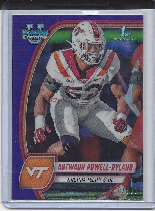 ANTWAUN POWELL-RYLAND 20224 BOWMAN CHROME UNIV 1ST PURPLE REFRACTOR /399