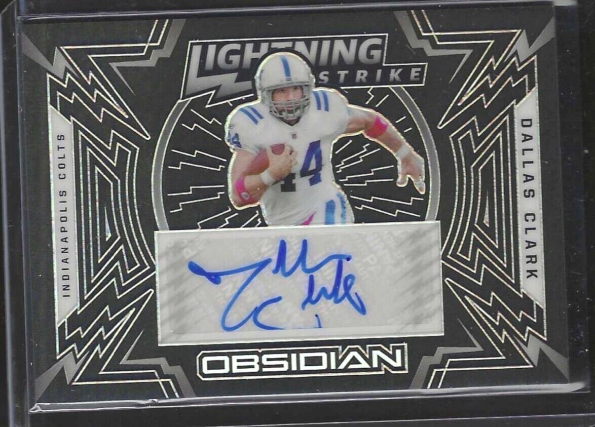 DALLAS CLARK 2021 PANINI OBSIDIAN LIGHTNING STRIKE AUTO #D 43/75