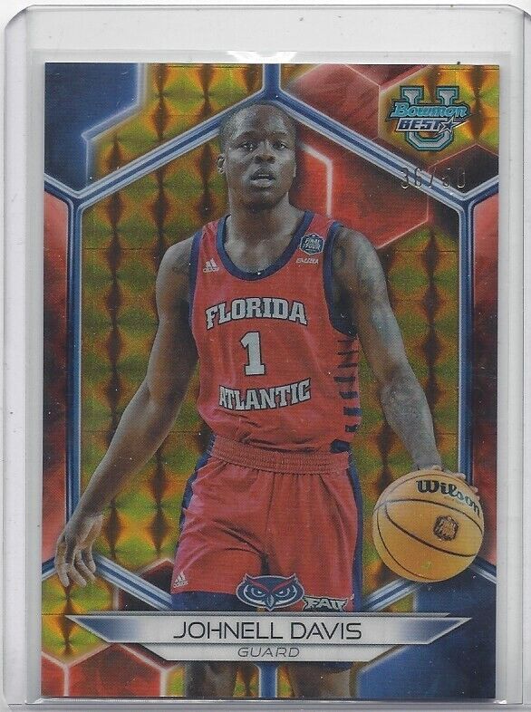 JOHNELL DAVIS 2023 BOWMANS BEST GOLD GEOMETRIC REFRACTOR #D 36/50