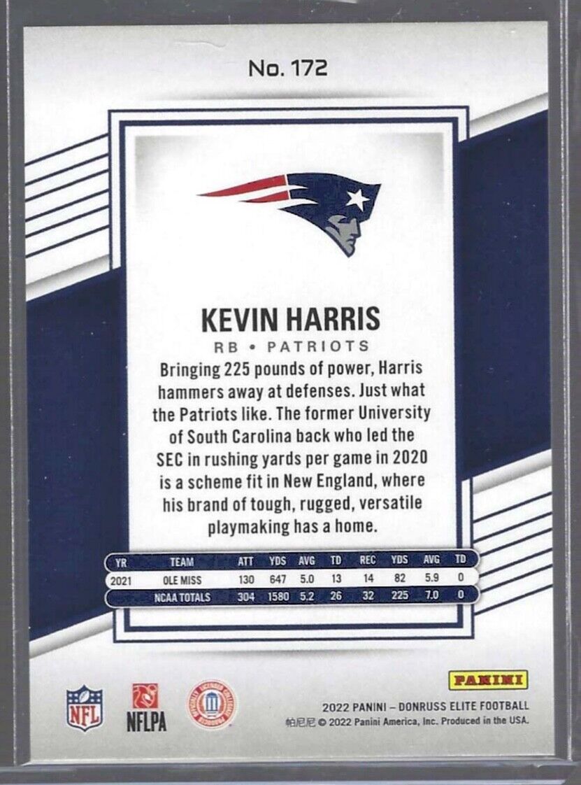KEVIN HARRIS 2022 PANINI DONRUSS ELITE ASPIRATIONS RED ROOKIE RC #D 04/94