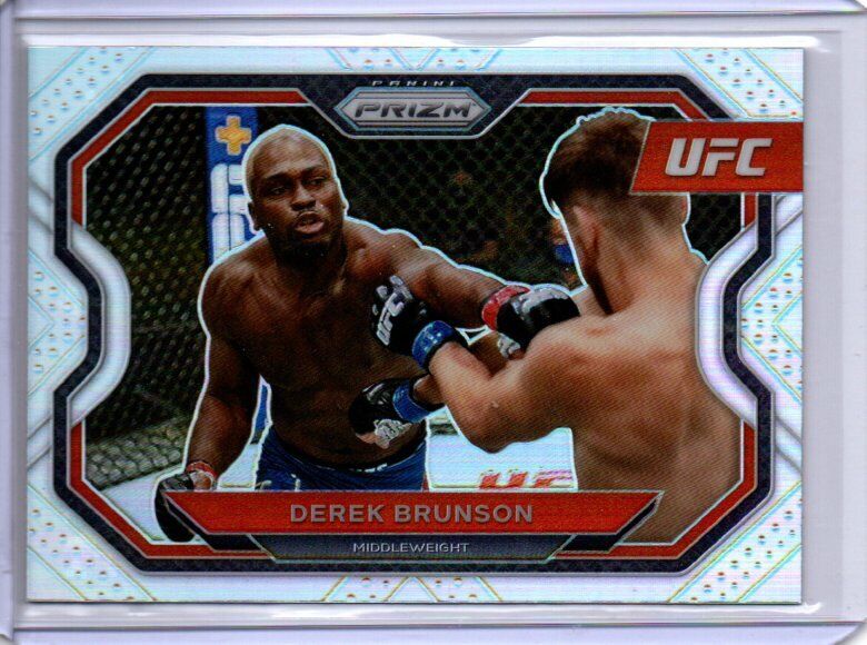 DEREK BRUNSON 2021 PANINI PRIZM UFC SILVER PRIZM #186