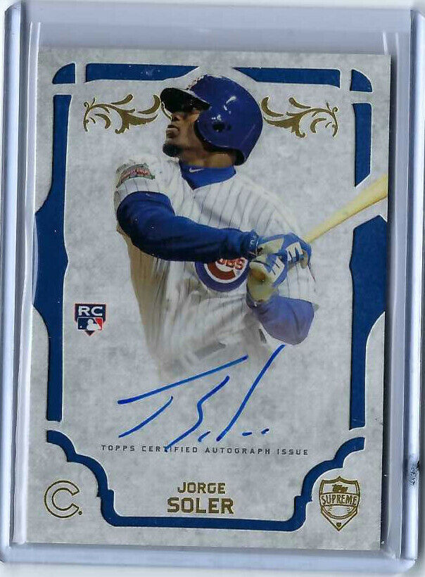 JORGE SOLER 2015 TOPPS SUPREME ON CARD AUTO RC #SA-JSR