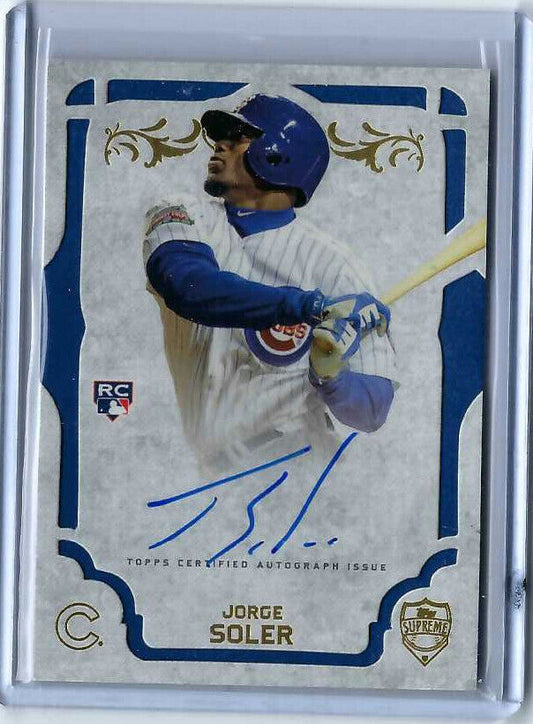 JORGE SOLER 2015 TOPPS SUPREME ON CARD AUTO RC #SA-JSR