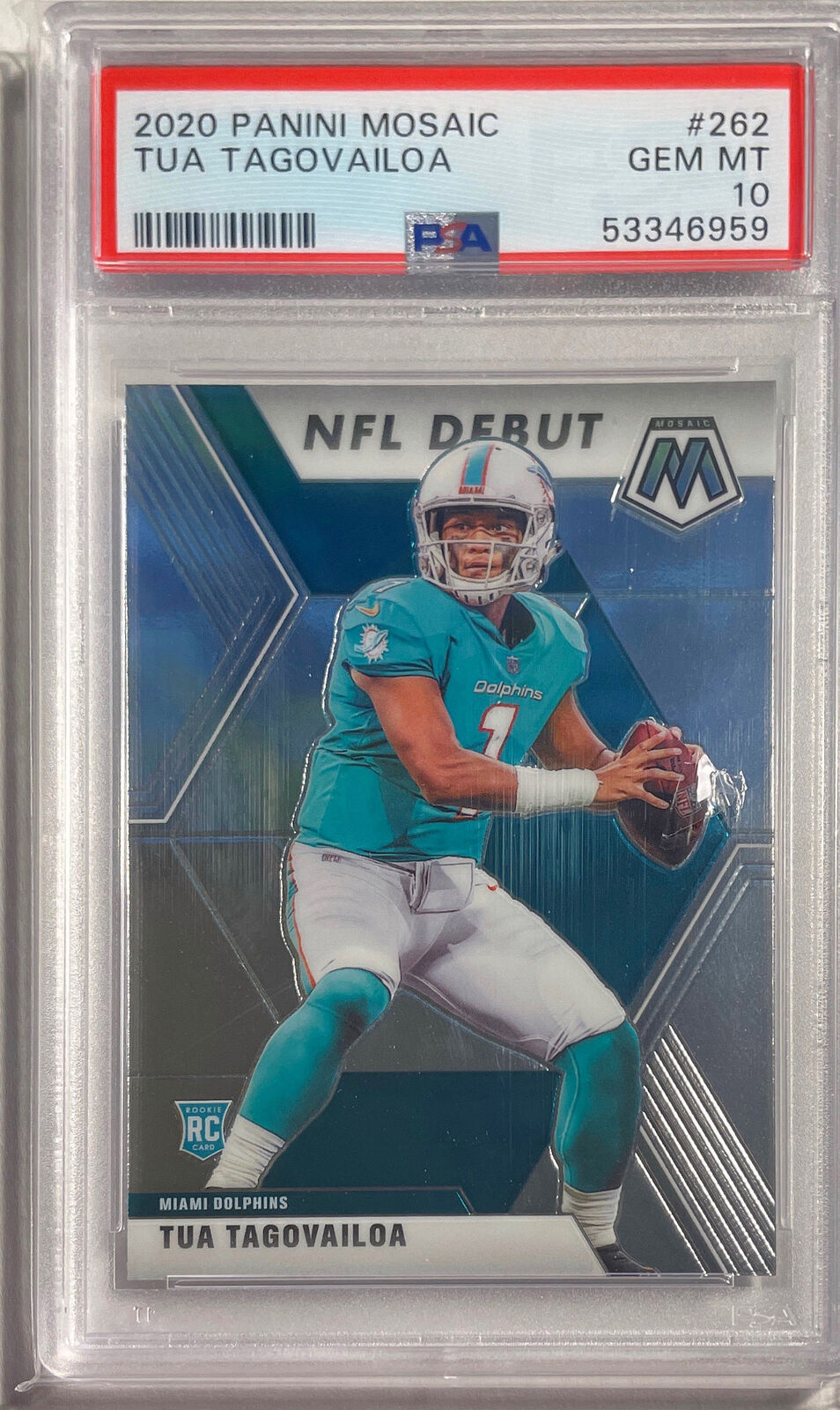 TUA TAGOVAILOA 2020 PANINI MOSAIC RC #262 PSA 10 GEM MINT