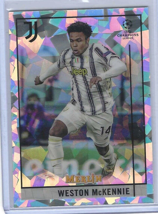 WESTON MCKENNIE 2020-21 TOPPS MERLIN ATOMIC CRACKED ICE REFRACTOR #D 139/250