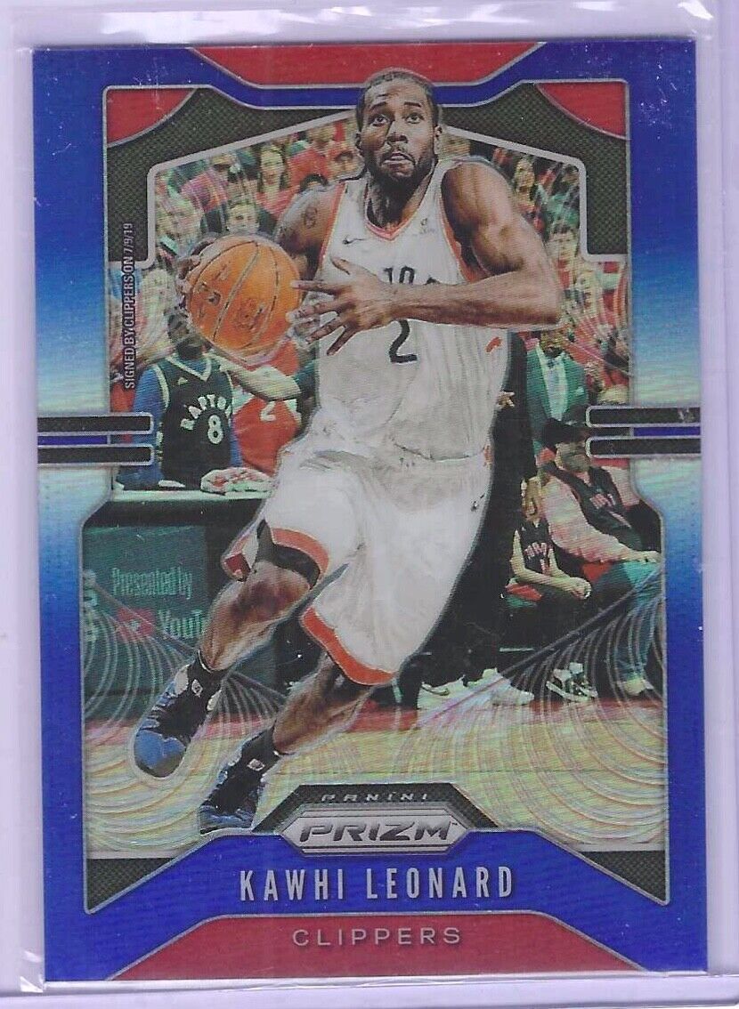 KAWHI LEONARD 2019-20 PANINI PRIZM BLUE PRIZM #D 140/199