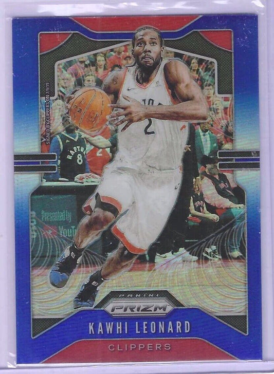 KAWHI LEONARD 2019-20 PANINI PRIZM BLUE PRIZM #D 140/199