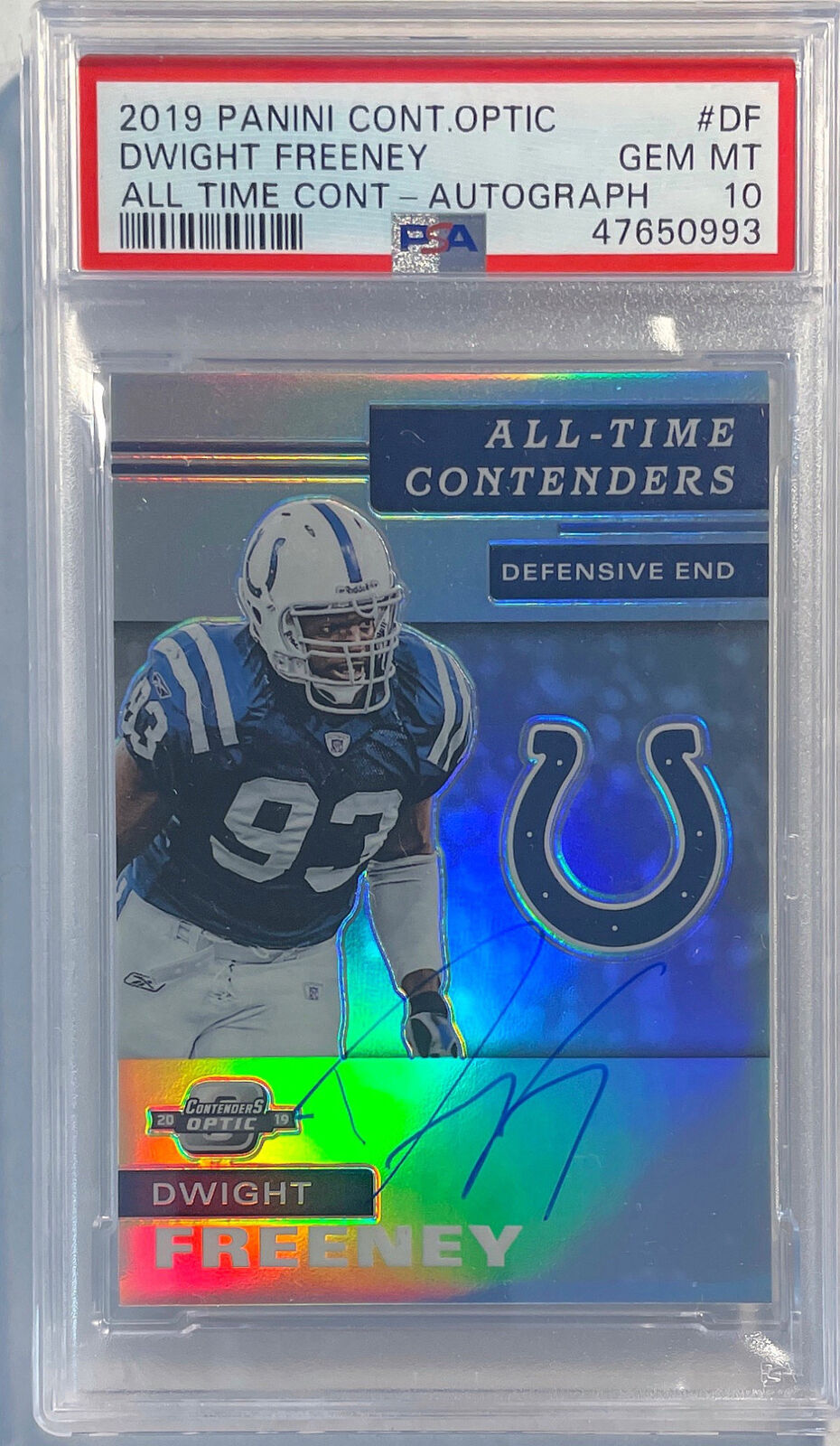 DWIGHT FREENEY 2019 CONTENDERS OPTIC ALL TIME CONT AUTO #D 99/99 PSA 10 POP 1/1