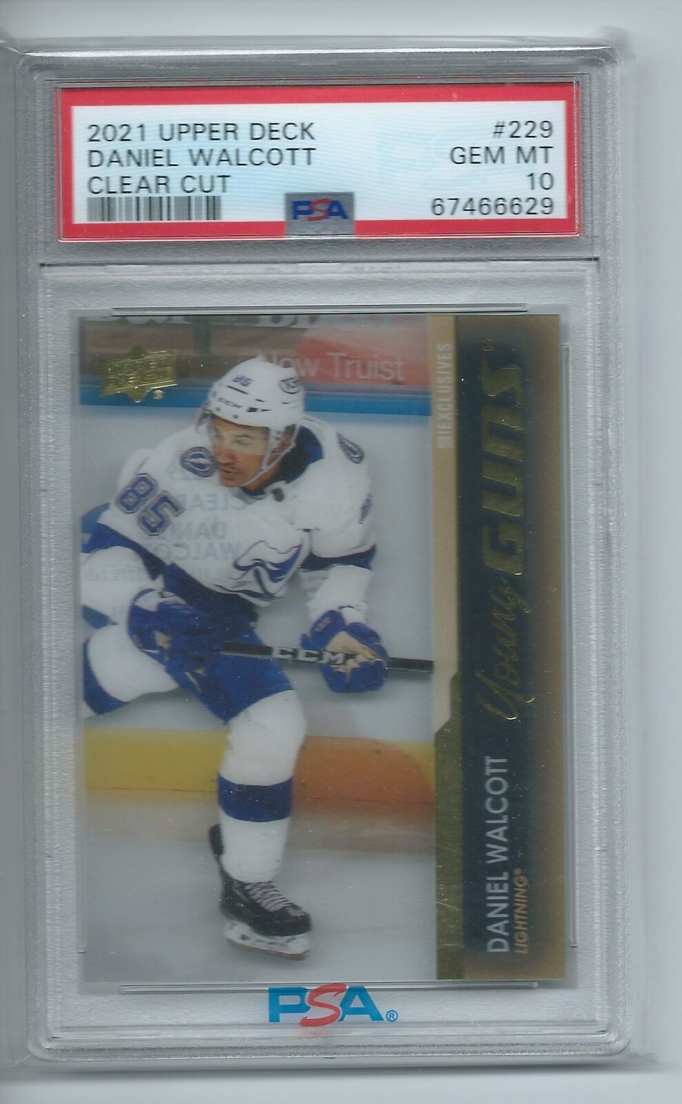 DANIEL WALCOTT 2021 UPPER DECK CLEAR CUT EXCLUSIVES GOLD SSP /5 RC PSA 10 POP 1