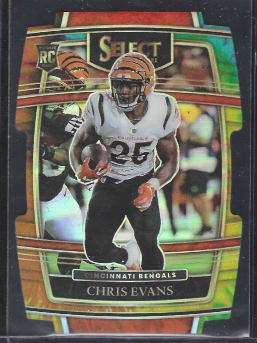 CHRIS EVANS 2021 PANINI SELECT CONCOURSE DIE CUT TIE DYE PRIZM RC #D 03/25