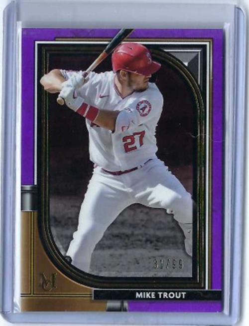 MIKE TROUT 2021 TOPPS MUSUEM COLLECTION PURPLE #D 31/99