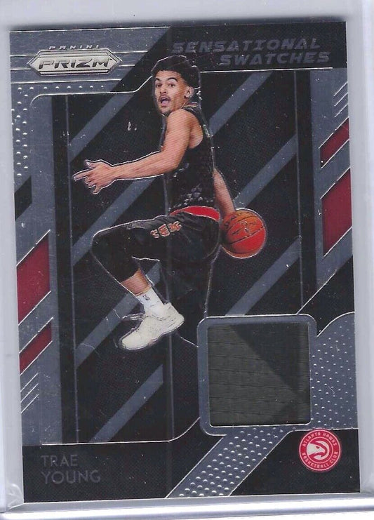 TRAE YOUNG 2018-19 PANINI PRIZM SENSATIONAL SWATCHES ROOKIE PATCH RC #97
