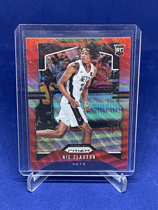 NIC CLAXTON 2019-20 PANINI PRIZM RUBY WAVE PRIZM ROOKIE RC #292