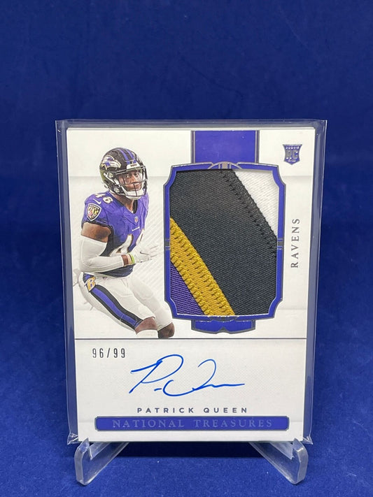 PATRICK QUEEN 2020 PANINI NATIONAL TREASURES RPA PATCH AUTO ROOKIE RC #D 96/99