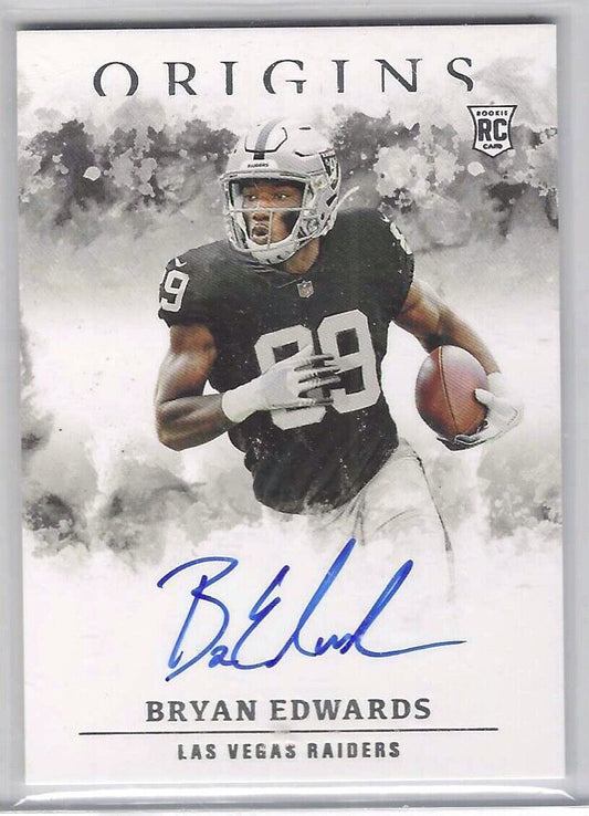 BRYAN EDWARDS 2020 PANINI ORIGINS ON CARD ROOKIE AUTO RC #RA-BE