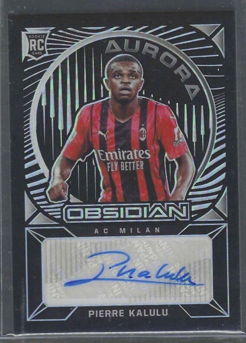 PIERRE KALULU 2020-21 PANINI OBSIDIAN AURORA SILVER ETCH AUTO RC #D 041/149
