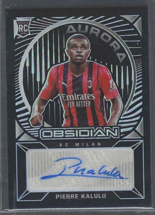 PIERRE KALULU 2020-21 PANINI OBSIDIAN AURORA SILVER ETCH AUTO RC #D 041/149