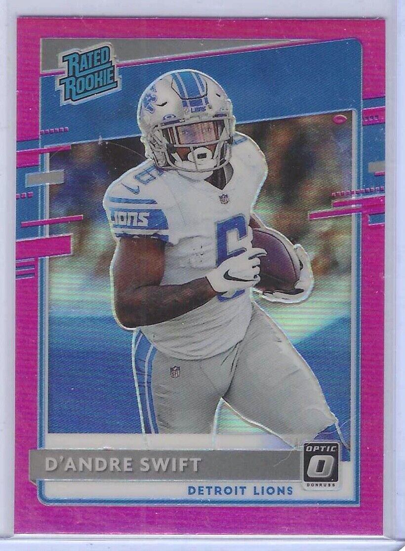 D'ANDRE SWIFT 2020 PANINI DONRUSS OPTIC PREVIEW PINK HOLO RC #P-309
