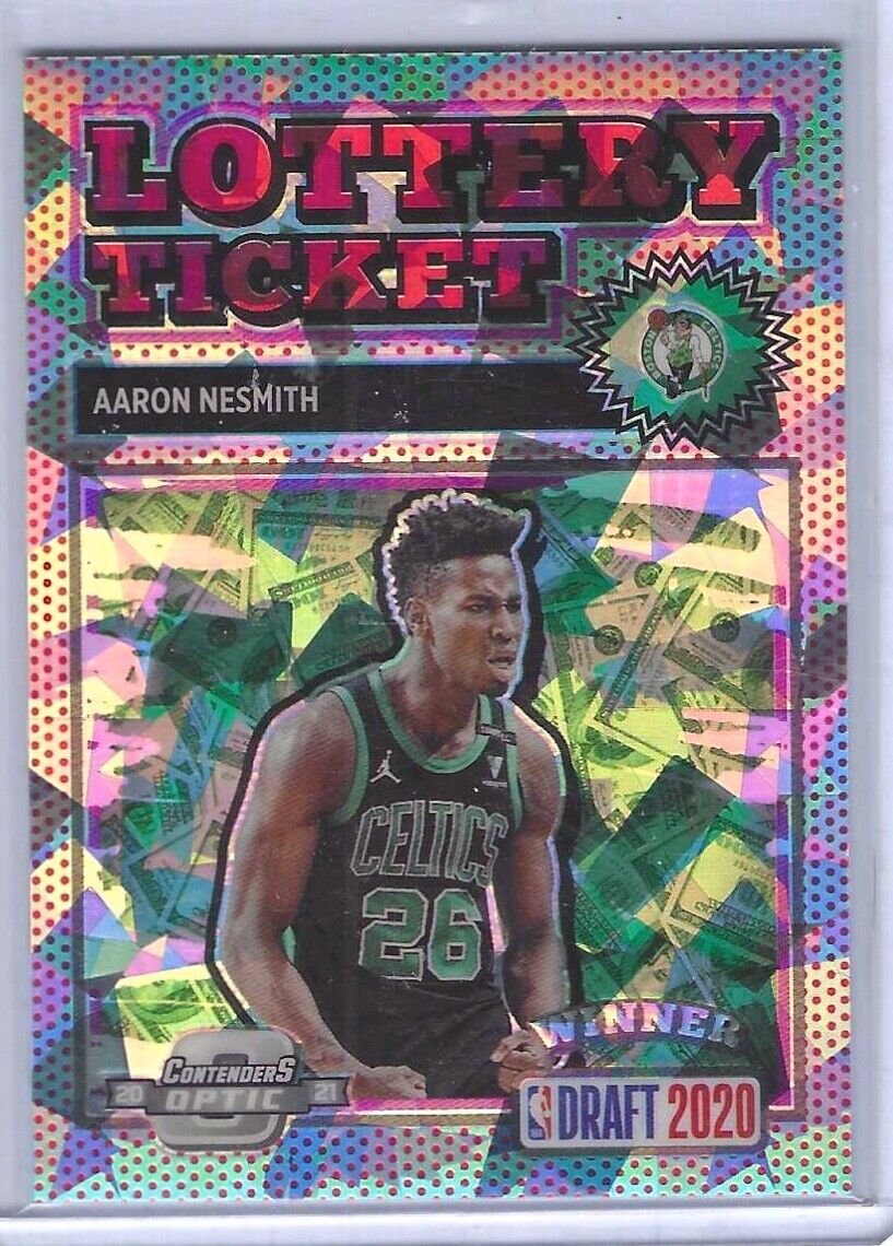 AARON NESMITH 2020-21 PANINI OPTIC CONTENDERS CRACKED ICE LOTTERY TICKET RC #14