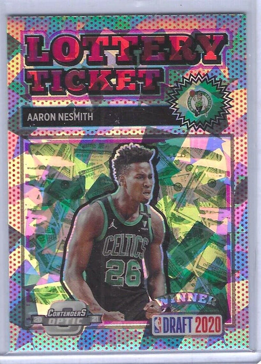 AARON NESMITH 2020-21 PANINI OPTIC CONTENDERS CRACKED ICE LOTTERY TICKET RC #14